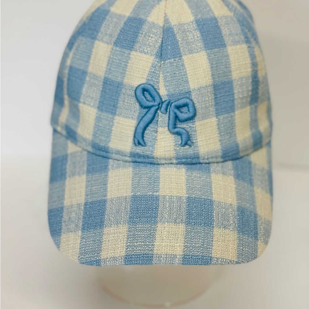 Blue and Cream Checkered Cap